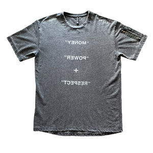 ROCKSMITH Money + Power + Respect  Hip Hop Graphic T-Shirt with Pocket Size XL